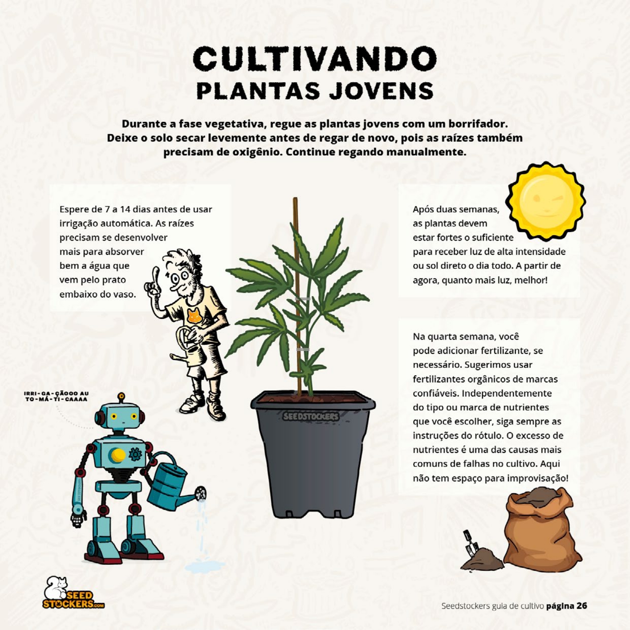 Página 28 do guia de cultivo de colecionáveis Seedstockers