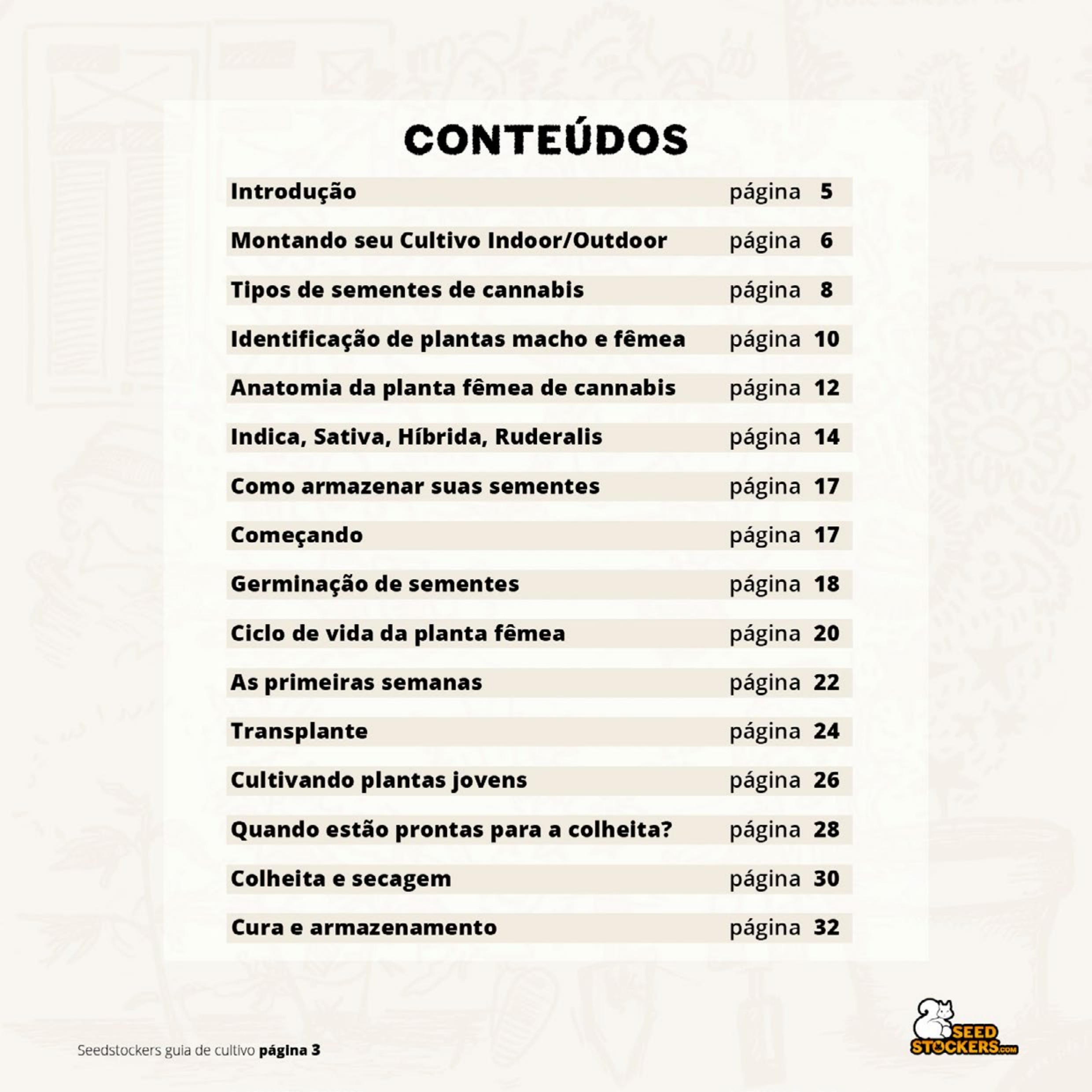 Página 5 do guia de cultivo de colecionáveis Seedstockers